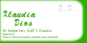 klaudia dios business card